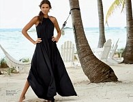 Элегантное пляжной платье черного цвета из новой коллекции испанского бренда ПилиКью