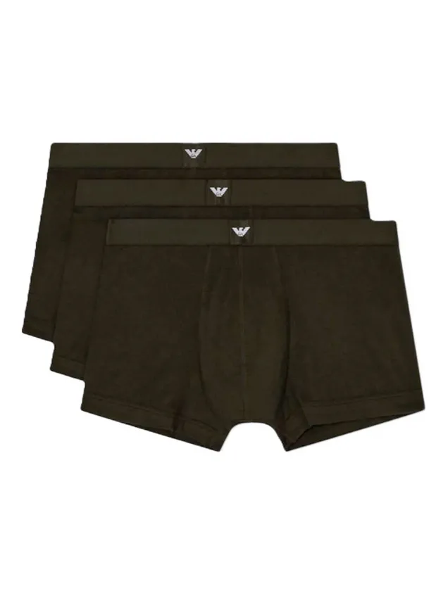 Emporio Armani трусы мужские боксеры - 3 штуки черные mc061