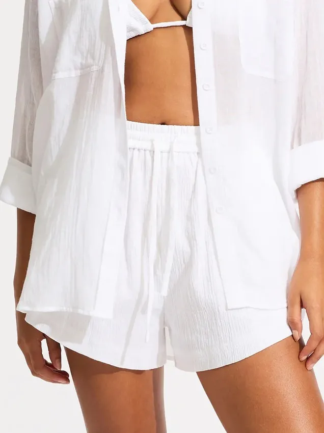 Шорты Seafolly Crinkle 55208 - белые