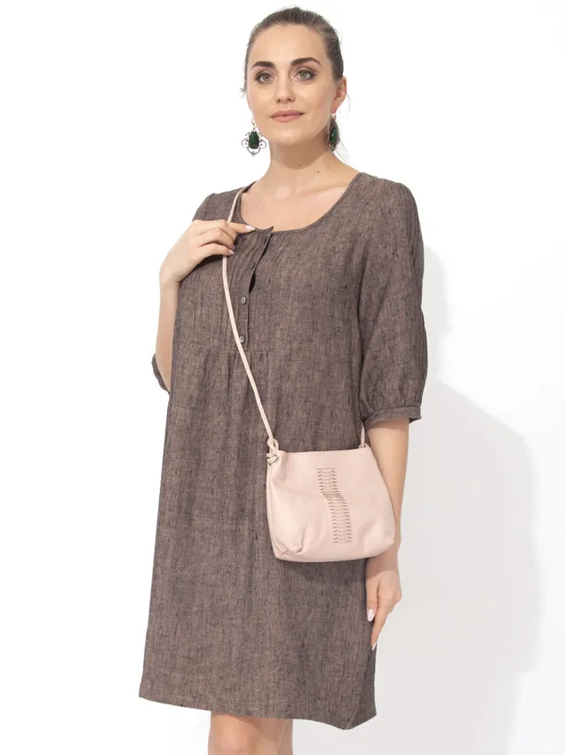 Льняное платье Stella Enzy - мускатный орех 