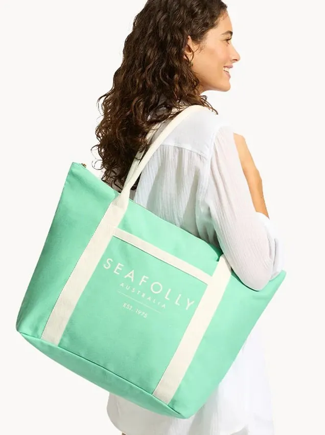 Сумка Seafolly пляжная канвас - aquatic blue