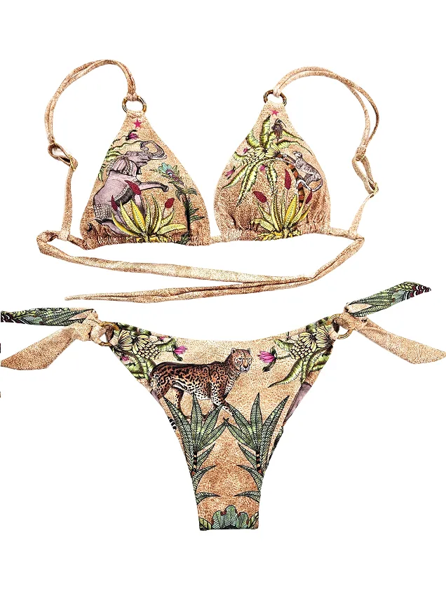 Раздельный купальник-треугольники Pin Up Cафари PF100CF 002