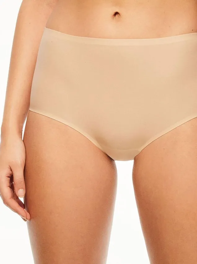 Бесшовные высокие трусы Chantelle Soft stretch 2647 на 44-50 размер - телесные