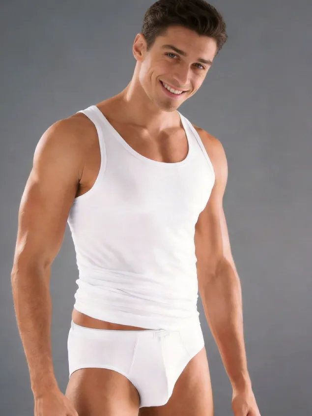 Мужская майка Mey Dry Cotton 46000 101 - белая