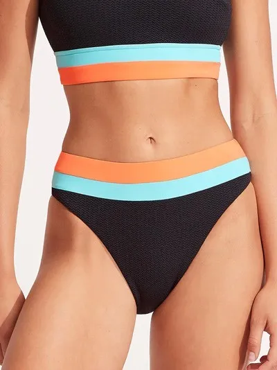 Высокие плавки Seafolly Slice Of Splice 40697-990 black