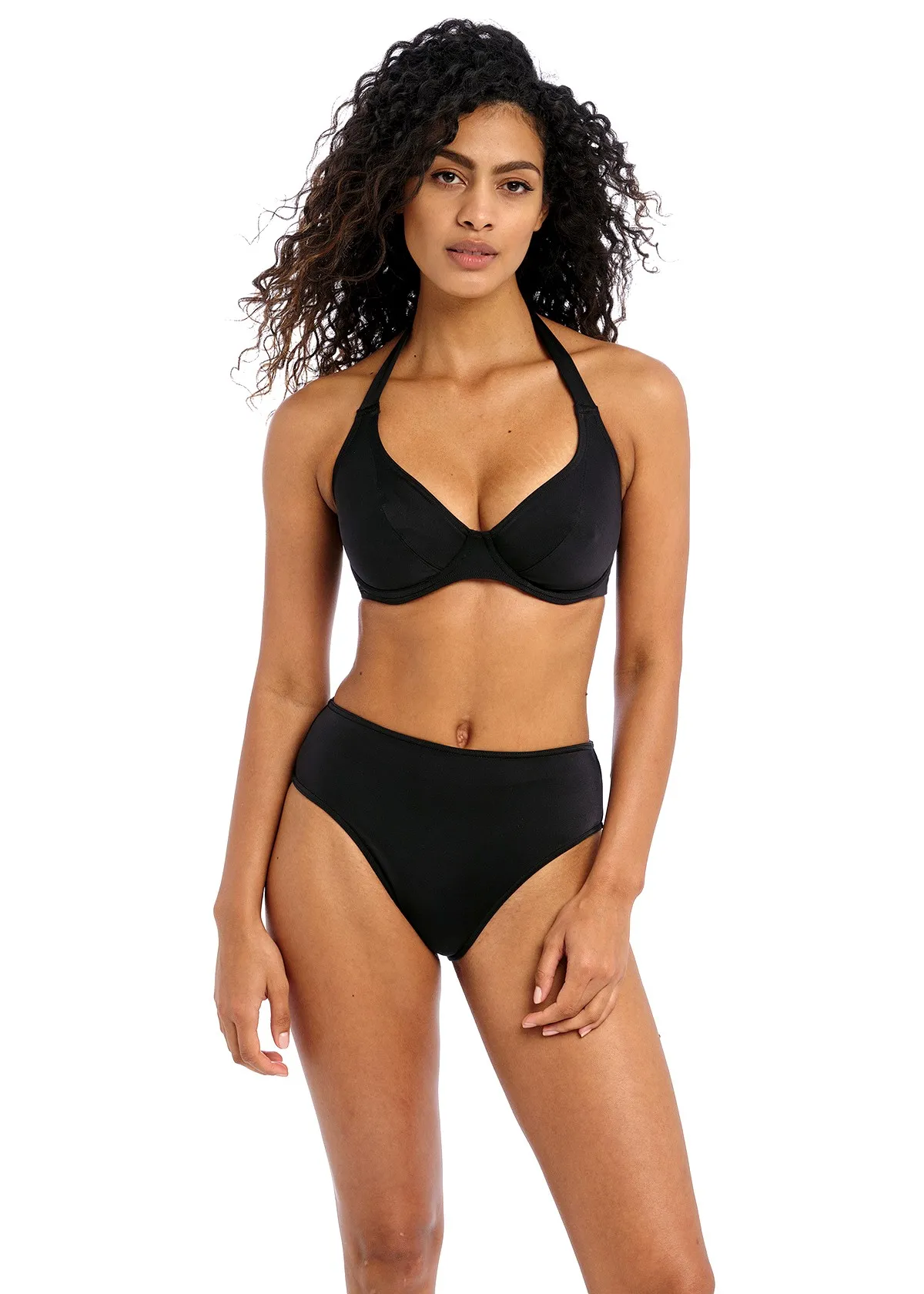 Высокие плавки Freya Jewel Cove 7236 PLK - чёрные #PRICE# - купить с доставкой по Москве, России, оплата при получении
