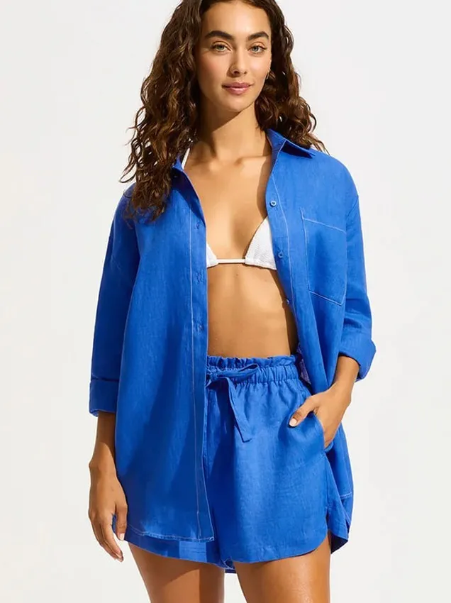 Рубашка Seafolly Corfu 55352-TO - azure 