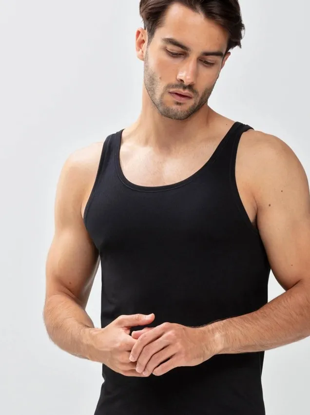 Мужская майка Mey Dry Cotton 46000 123 - чёрная