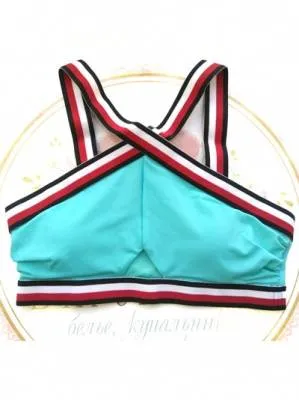 Топ купальника Tommy Hilfiger 927 голубой купить
