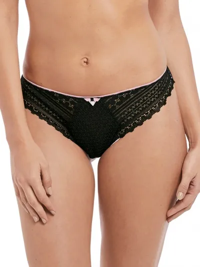 Кружевные трусы-танга Freya Daisy Lace 5137 NOR - черный