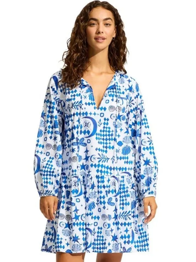 Платье Seafolly Corfu 55299-CU - azure 