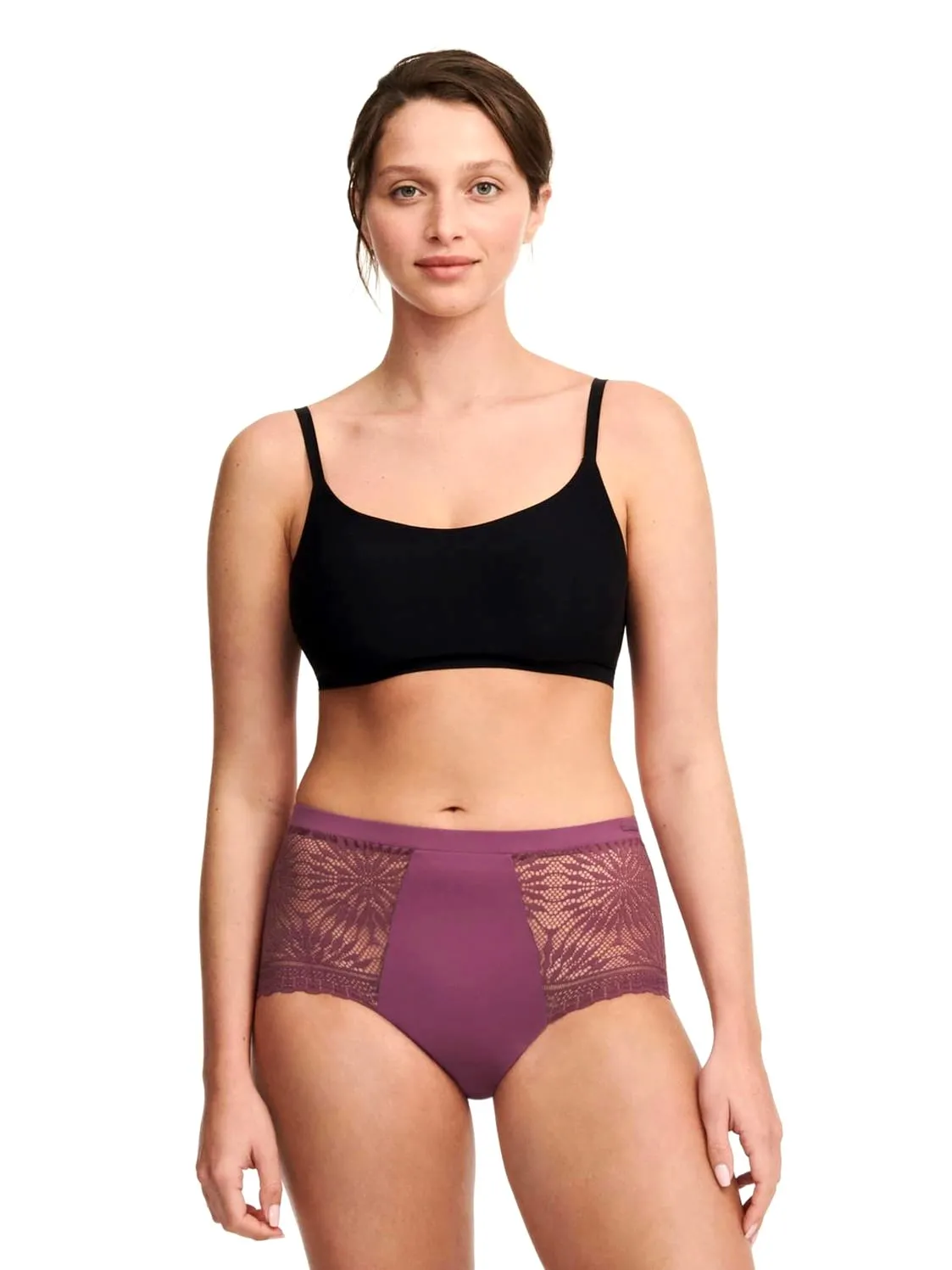 Кружевные трусы Chantelle Period C16R70 01Y - танин #PRICE# - купить с доставкой по Москве, России, оплата при получении