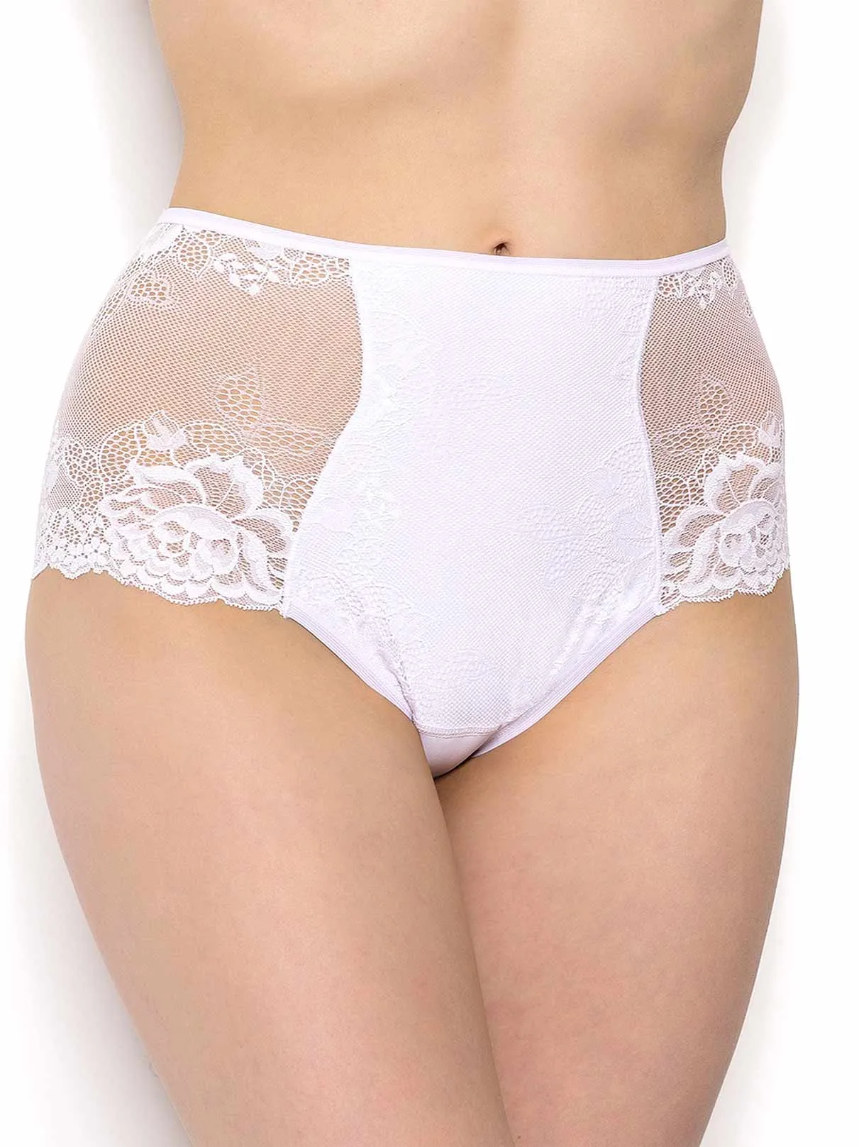 Высокие трусы Janira Greta 31292 - белые #PRICE# - купить с доставкой по Москве, России, оплата при получении