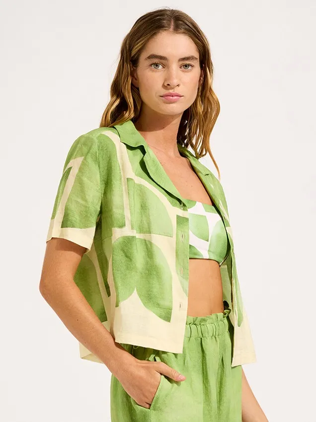 Рубашка Seafolly Sunray 55455-TO Sage - зелёная 