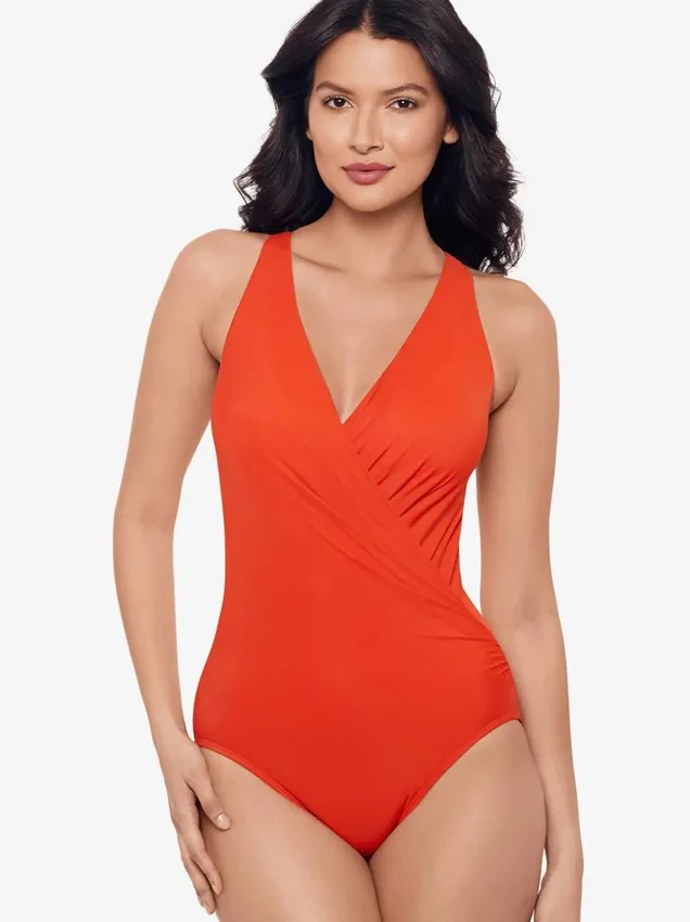 Утягивающий купальник Miraclesuit Wrapsody 6523049 - апельсин купить