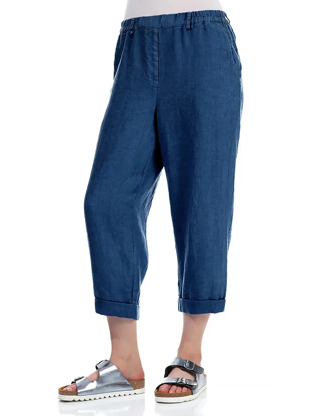 Брюки из умягченного льна с отворотом Grizas 3713-L267 620 