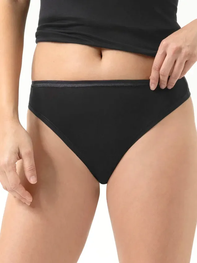 Трусы стринги Mey Modal Pure 1120064 3 - чёрные Трусы стринги Mey Modal Pure 1120064 3 - чёрные