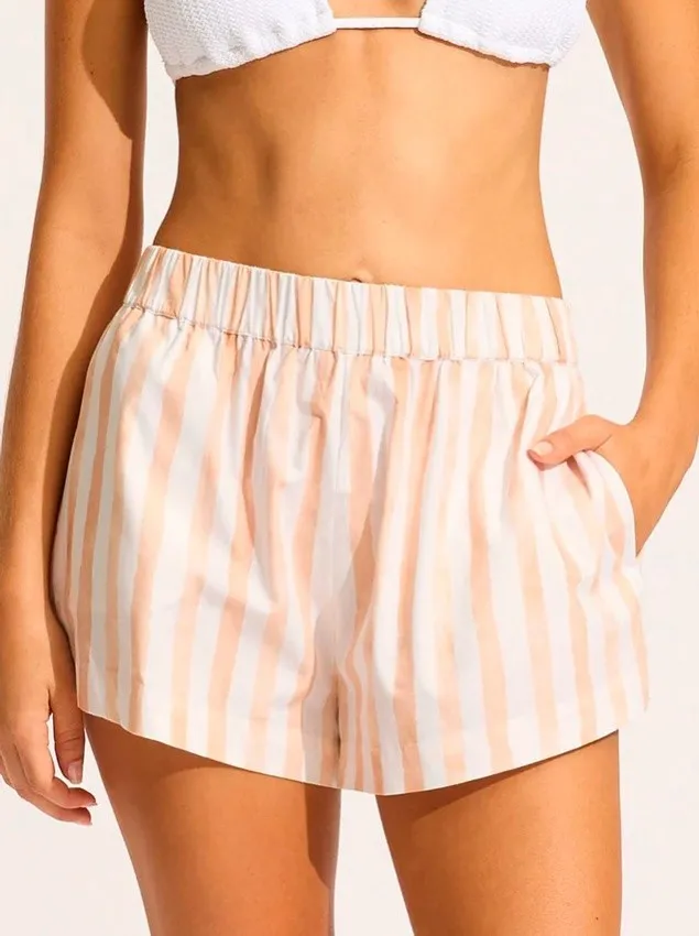 Шорты Seafolly в бежевую полоску 