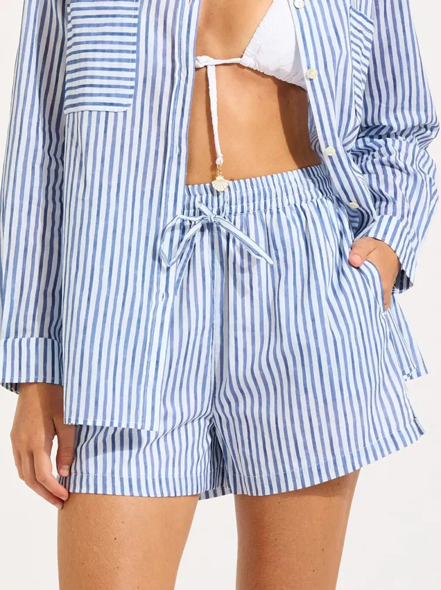 Шорты Seafolly Ultramarine в синюю полоску Шорты Seafolly Ultramarine в синюю полоску