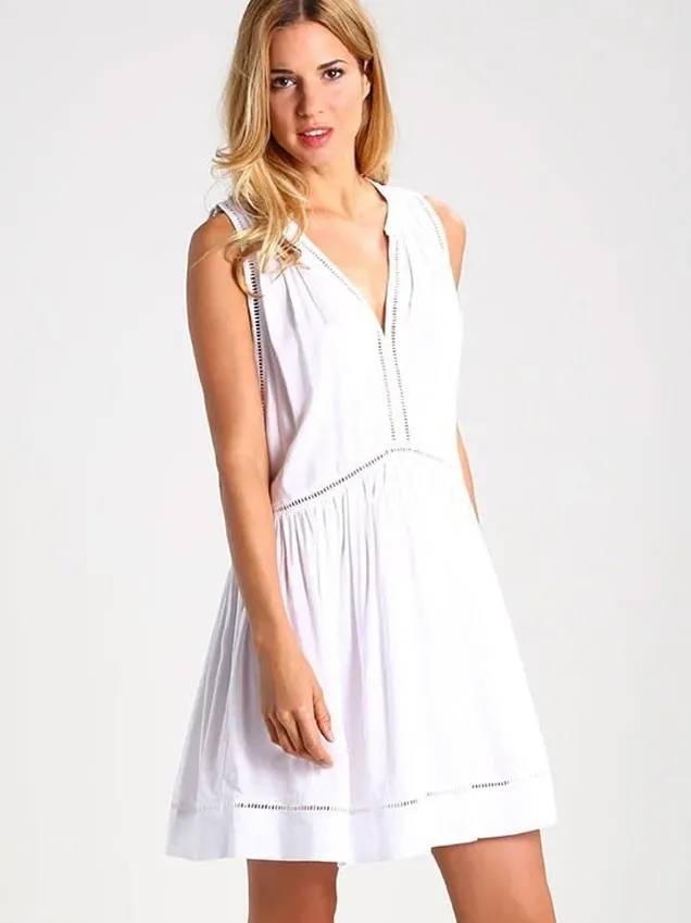 Короткое платье-туника Seafolly Beach Basics 52931-DR - белый