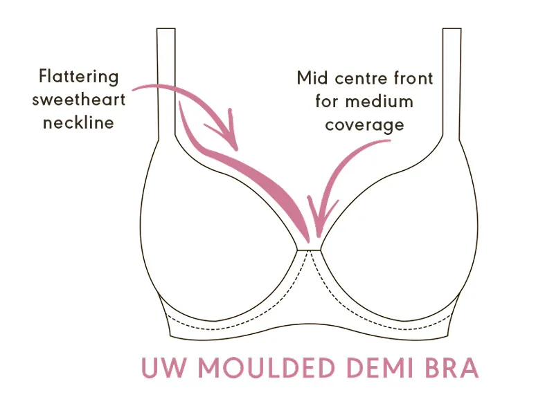 Бюстгальтер тишот на косточках с сердцевидным декольте - UW MOULDED DEMI BRA Бюстгальтер тишот на косточках с сердцевидным декольте - UW MOULDED DEMI BRA