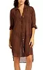 Пляжное платье рубашка Seafolly 55536-CU - шоколад
