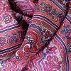Итальянский платок Королевские пейсли 140х140 - 100% шерсть, гранат