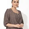 Льняное платье Stella Enzy - мускатный орех