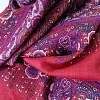 Итальянский платок Королевские пейсли 140х140 - 100% шерсть, гранат