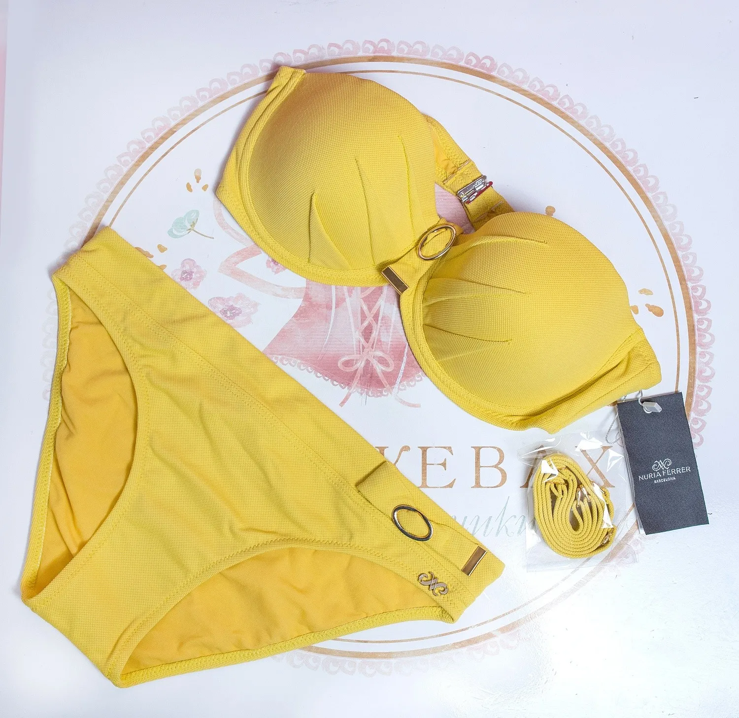 Испанский купальник MIRANDA бандо - горчица #PRICE# - купить с доставкой по Москве, России, оплата при получении