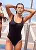 Cлитный купальник с вырезом каре Seafolly Collective 11079 - чёрный