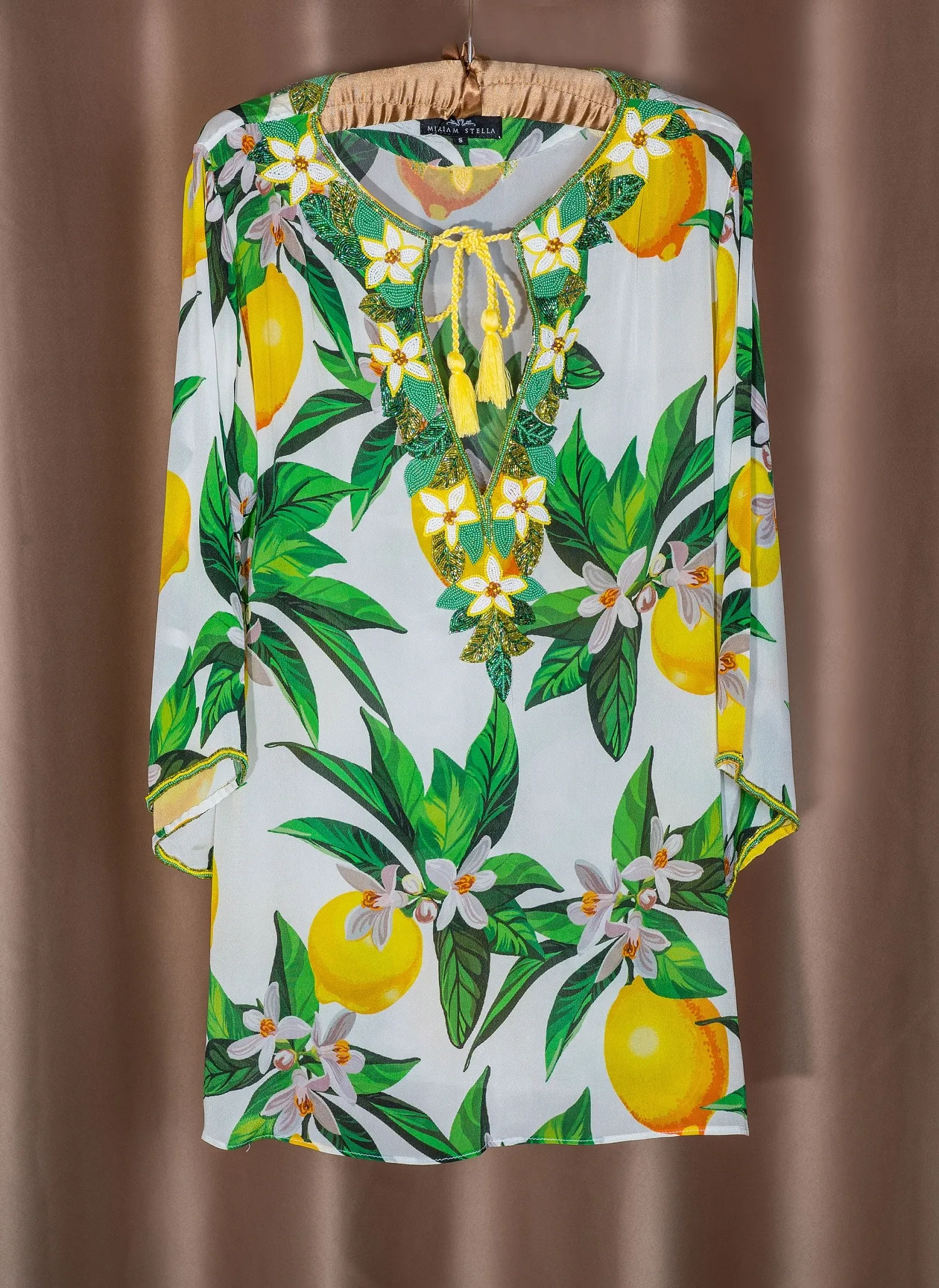 Туника Miriam Stella шелк-вискоза Лимоны 070-05 #PRICE# - купить с доставкой по Москве, России, оплата при получении