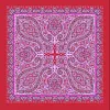 Итальянский платок Королевские пейсли 140х140 - 100% шерсть, гранат