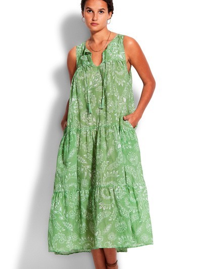 Летнее платье Seafolly Folklore 54604-DR - green tea