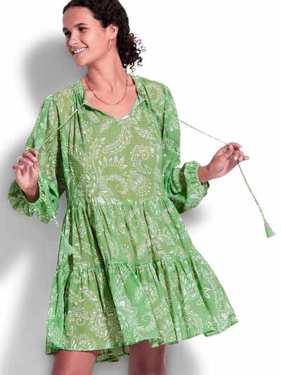 Короткое платье Seafolly Folklore 54603-DR - green tea