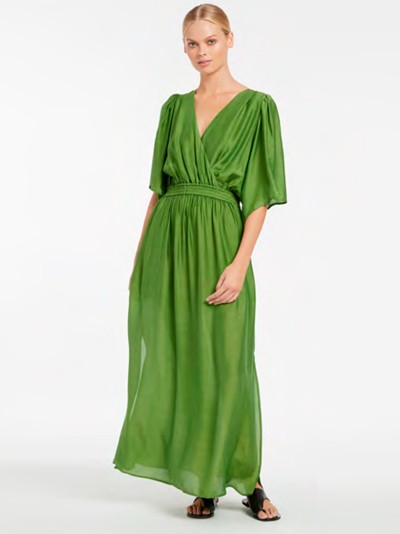Длинное платье-туника Jets J60873 - зеленое