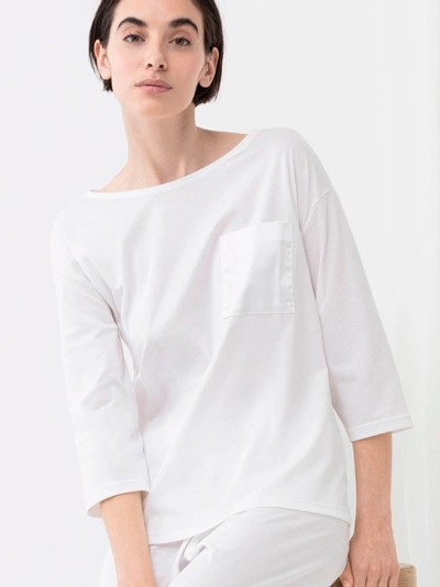 Белая пижамная футболка Mey 17209 