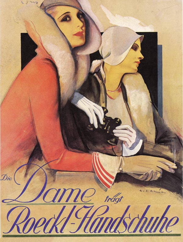 Рекламный мотив Roeckl, 1920 год. Roeckl &ndash; не только роскошные перчатки, но и элитные сумки, эксклюзивные коллекции шарфов и платков