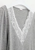 Лонгслив с кружевом Oroblu Perfect Cashmere - grey melange