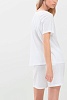 Белая пижамная футболка 17213