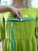 Платье Тринити умягченный лен - лайм