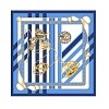 Итальянский платок Адмирал - синий 90×90, 100% шёлк