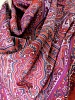 Итальянский платок Королевские пейсли 140х140 - 100% шерсть, гранат