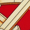 Итальянский платок Адмирал - красный 90×90, 100% шёлк