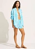 Рубашка Seafolly в бирюзовую полоску