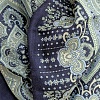 Итальянский платок Королевские пейсли 140х140 - 100% шерсть, темно-синий