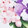 Итальянский платок Летний сад - 90×90, шелк 100% - темно-синий / розовый