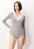 Лонгслив с кружевом Oroblu Perfect Cashmere - grey melange