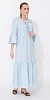 Длинное льняное платье Gaeta Enzy - небеса