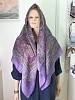 Итальянский платок Королевские пейсли 140х140 - 100% шерсть, фиолетовый